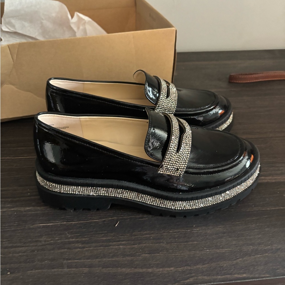 Jessica Simpson Rhinestone Penny Loafer - Picture 3 of 5